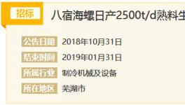 八宿海螺日產(chǎn)2500t/d熟料生產(chǎn)線篦冷機(jī)采購(gòu)國(guó)際招標(biāo)