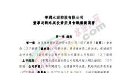撤銷執(zhí)行委員會(huì)，華潤水泥成立戰(zhàn)略與投資委員會(huì)！